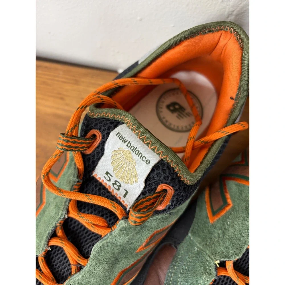 New Balance 581 24 Kilates Mens Sneakers Green Brown Orange ML581K24 Size 13